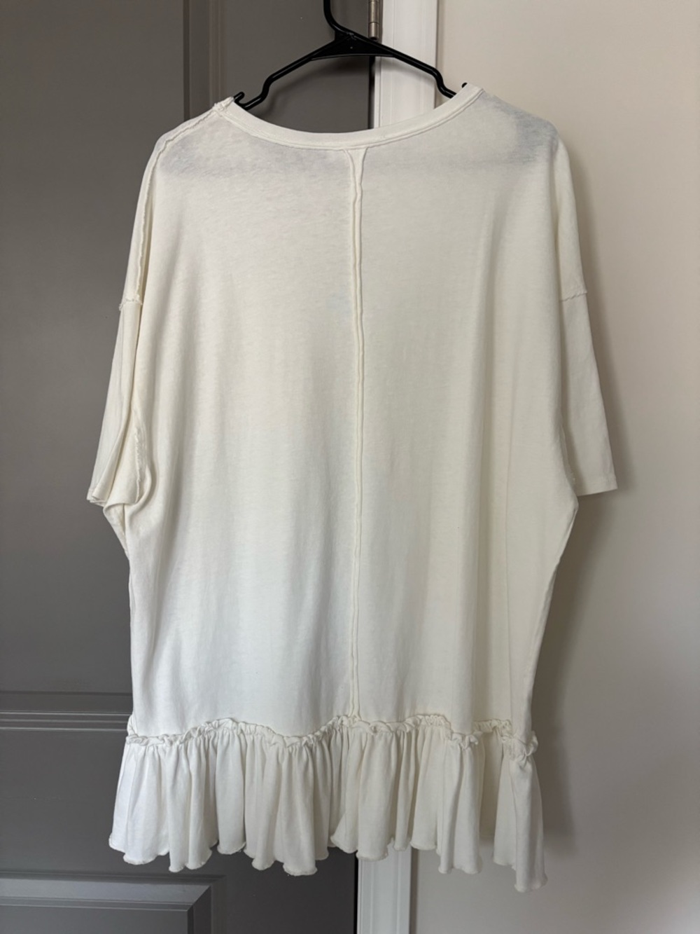 Double Zero Cream Ruffle Top - Picture 4 of 5